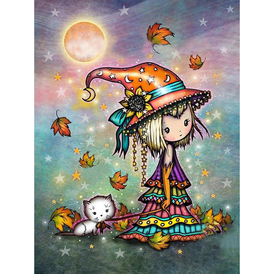 Little Witch - Full Round Drill Diamond Painting 40*50CM