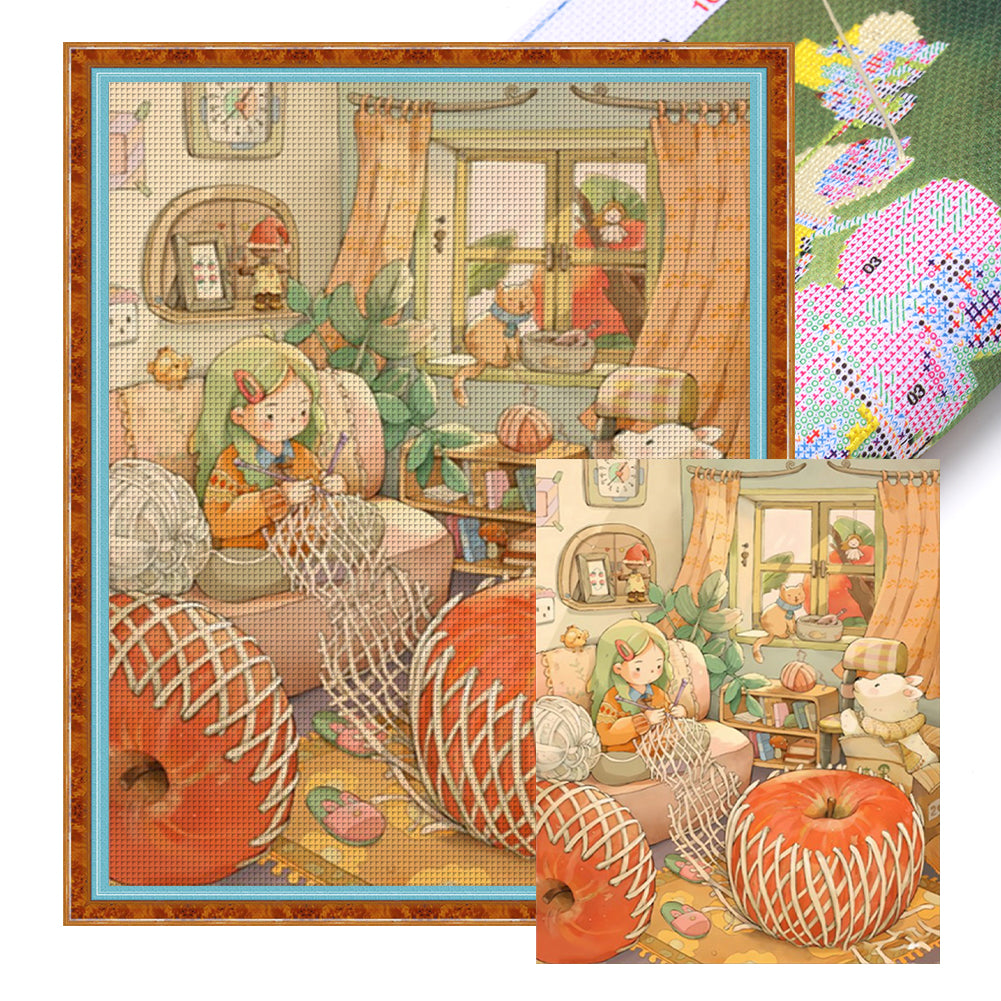 Little Girl Room - 11CT Stamped Cross Stitch 50*60CM