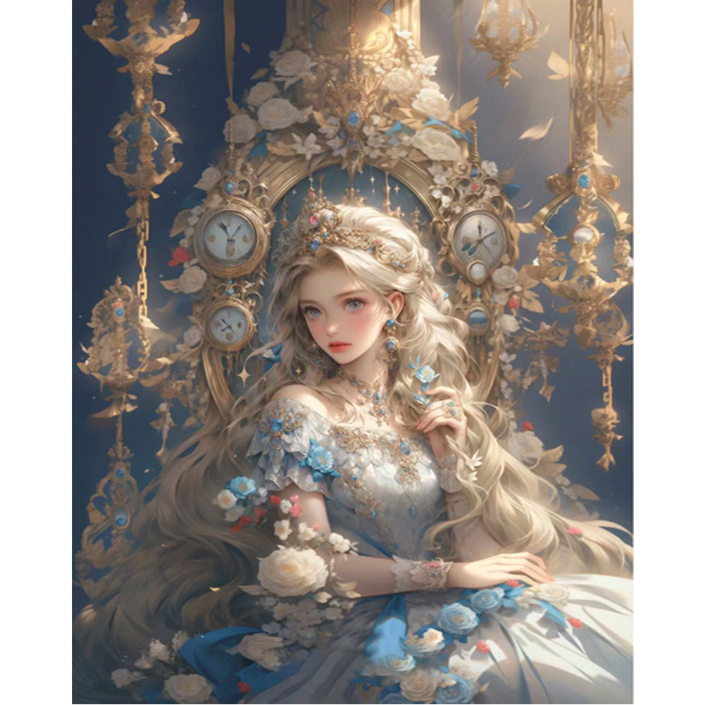 Blonde Princess - 11CT Stamped Cross Stitch 50*60CM