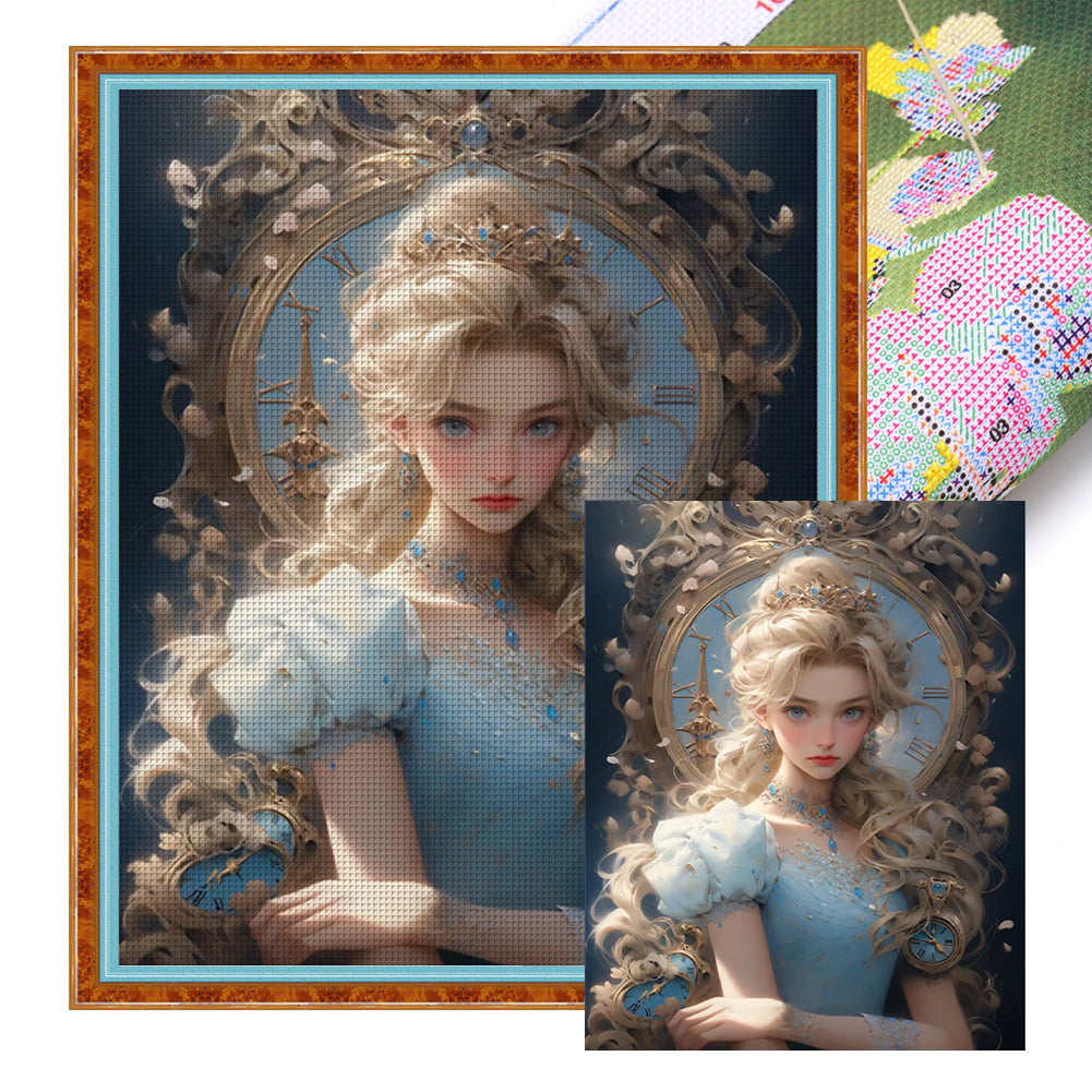 Blonde Princess - 11CT Stamped Cross Stitch 50*60CM