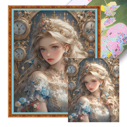 Blonde Princess - 11CT Stamped Cross Stitch 50*60CM