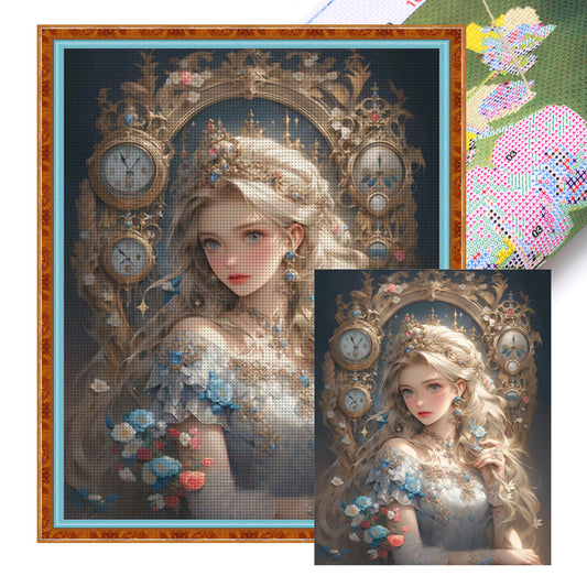 Blonde Princess - 11CT Stamped Cross Stitch 50*60CM