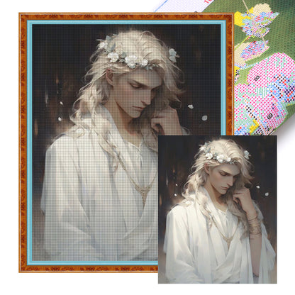 Blonde Western Fantasy Man - 11CT Stamped Cross Stitch 50*60CM