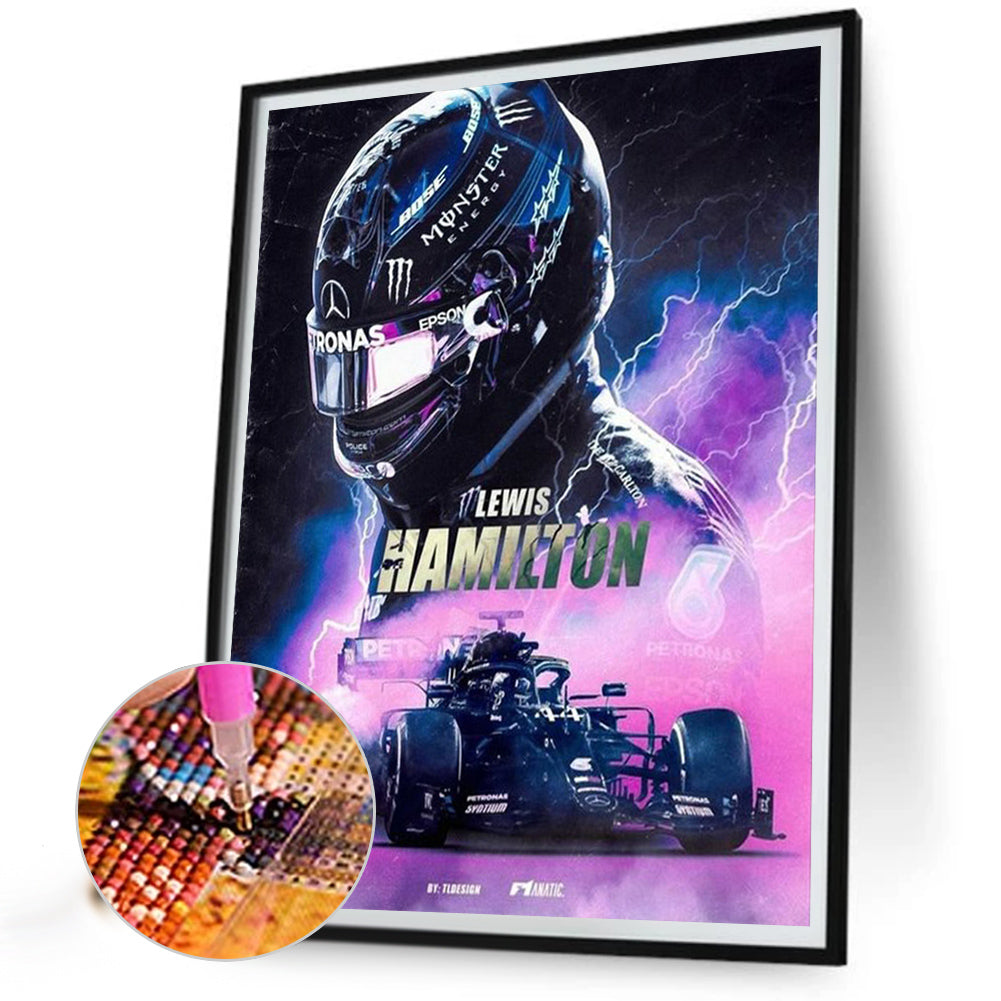 Racing Poster - Full Round Drill Diamond Painting 40*50CM