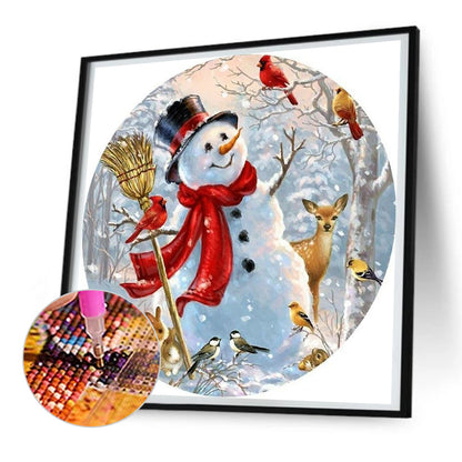 Snowman - Full Round Drill Diamond Painting 30*30CM