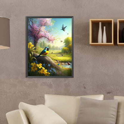 Forest Flowers - Full Round Drill Diamond Painting 30*40CM