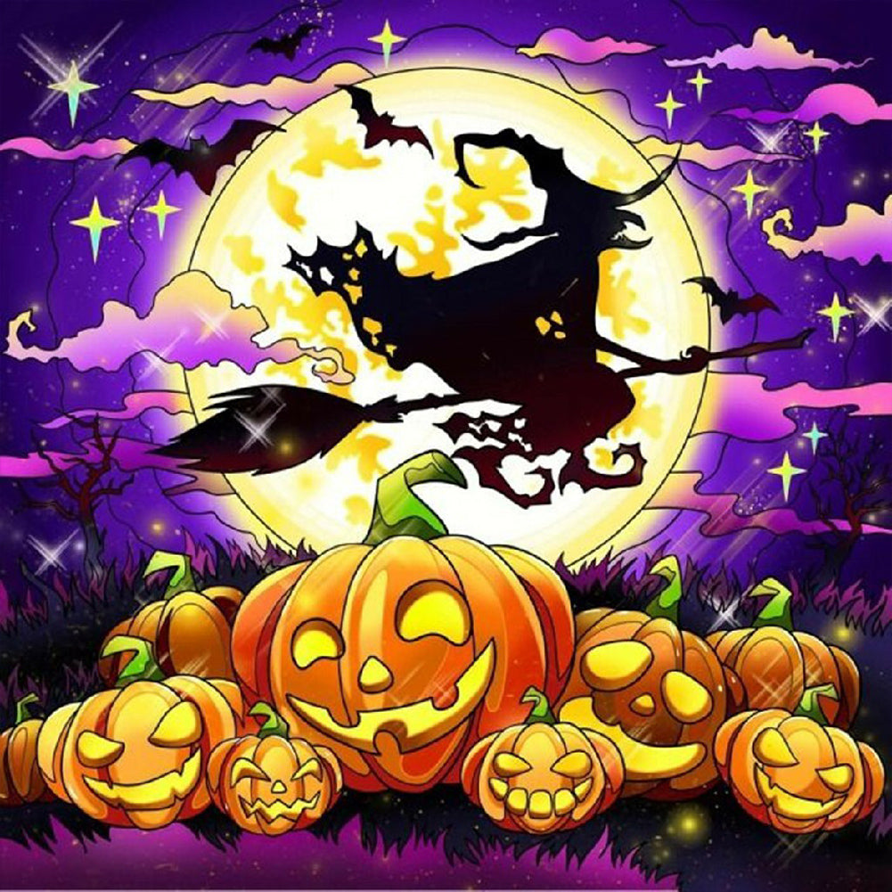 Halloween Jack-O-Lantern - Full Round Drill Diamond Painting 30*30CM