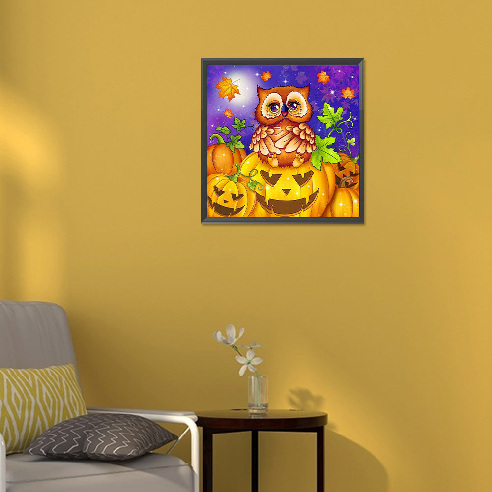 Halloween Jack-O-Lantern - Full Round Drill Diamond Painting 30*30CM