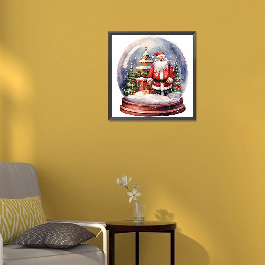 Santa Crystal Ball - Full Round Drill Diamond Painting 30*30CM