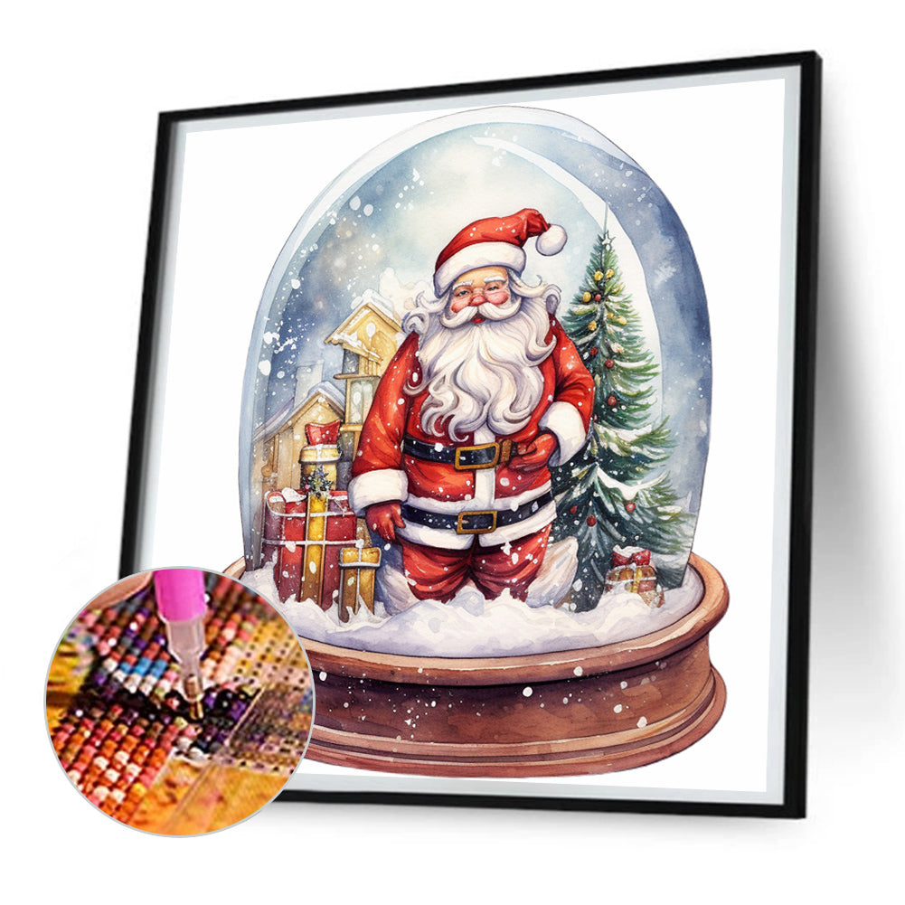 Santa Crystal Ball - Full Round Drill Diamond Painting 30*30CM