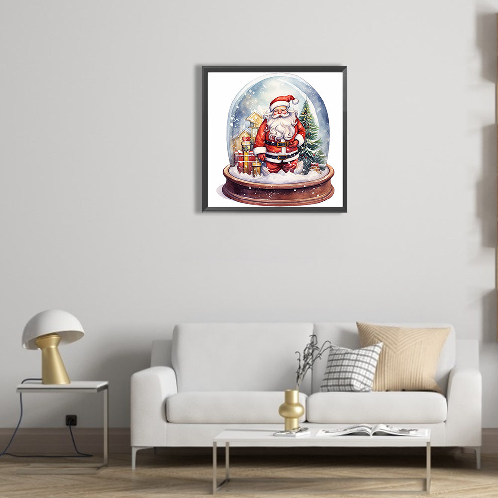 Santa Crystal Ball - Full Round Drill Diamond Painting 30*30CM