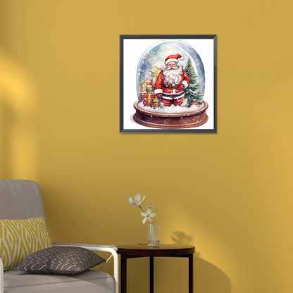 Santa Crystal Ball - Full Round Drill Diamond Painting 30*30CM