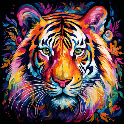 Tiger Head - Full Round Drill Diamond Painting 30*30CM