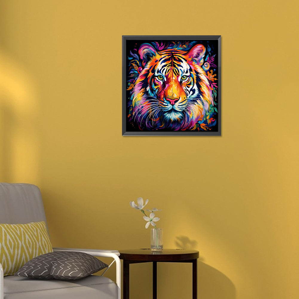 Tiger Head - Full Round Drill Diamond Painting 30*30CM