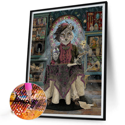 Aristocratic Royal Wolf - Full AB Round Drill Diamond Painting 40*50CM