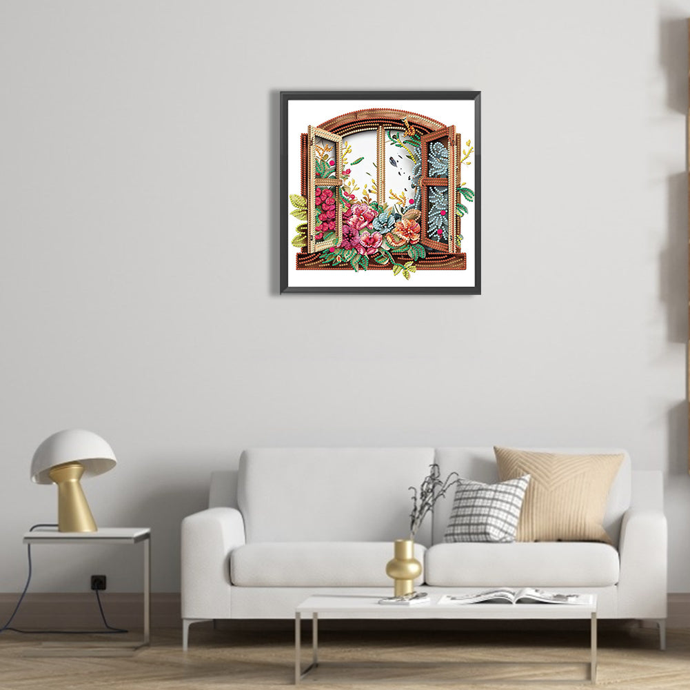 Windowsill -  Special Shaped Drill Diamond Painting 30*30CM