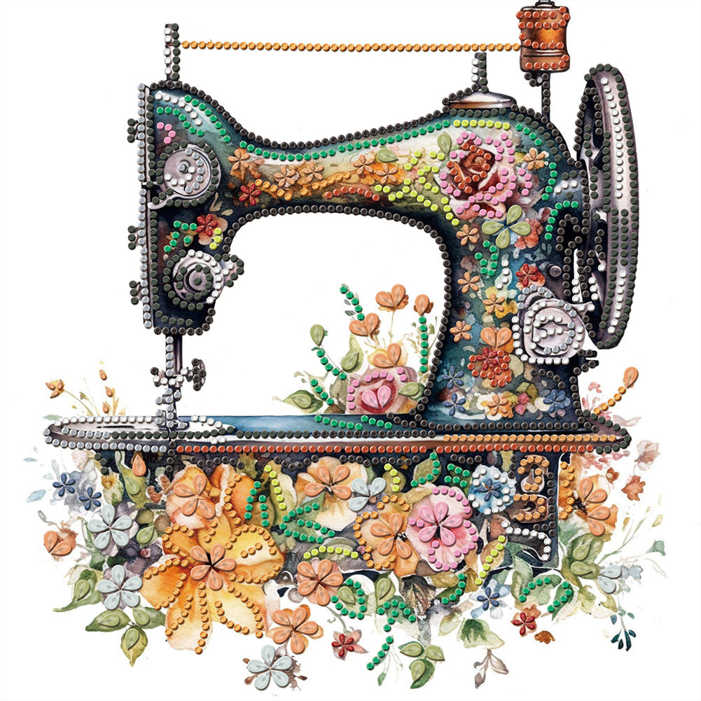 Sewing Machine - Special Shaped Drill Diamond Painting 30*30CM