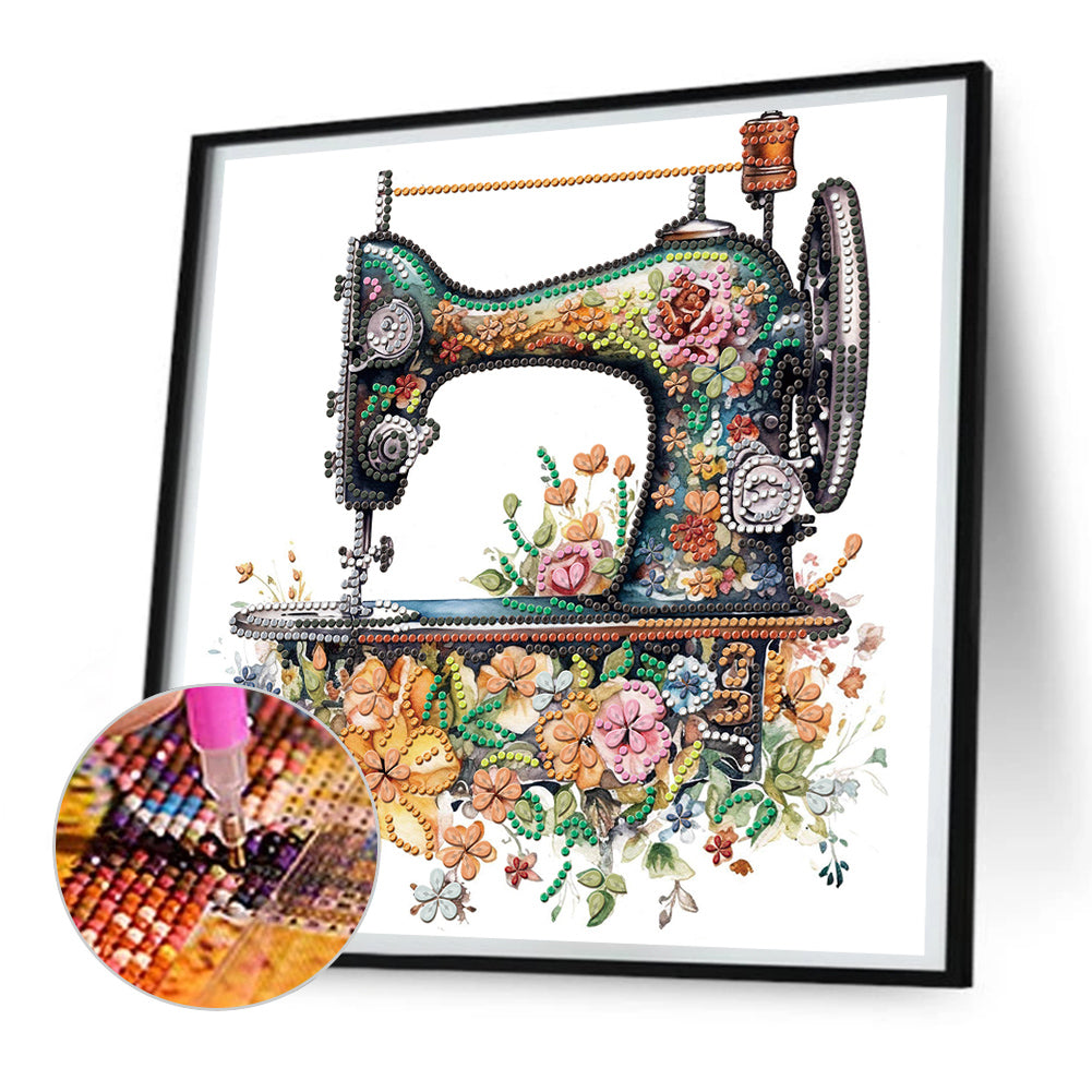 Sewing Machine - Special Shaped Drill Diamond Painting 30*30CM