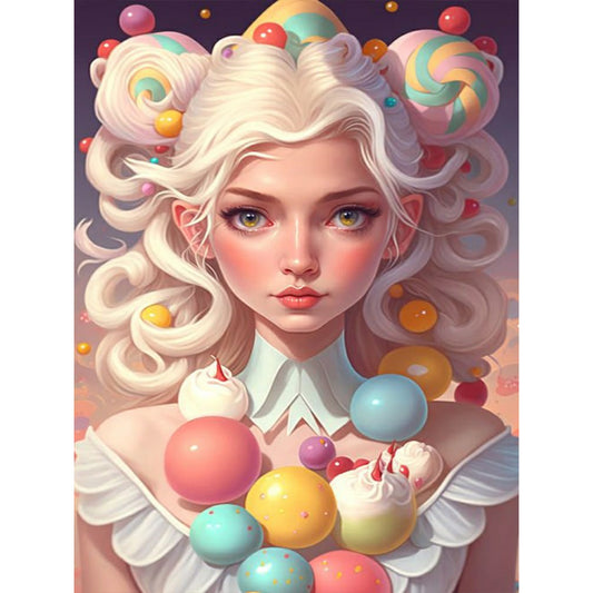 Candy Girl - Full Round Drill Diamond Painting 30*40CM