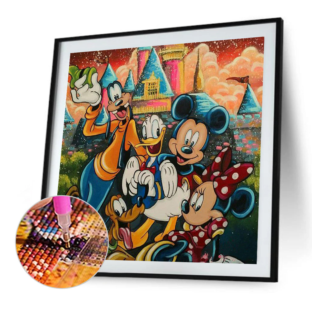 Mickey Mouse Donald Duck - Full Round Drill Diamond Painting 40*40CM