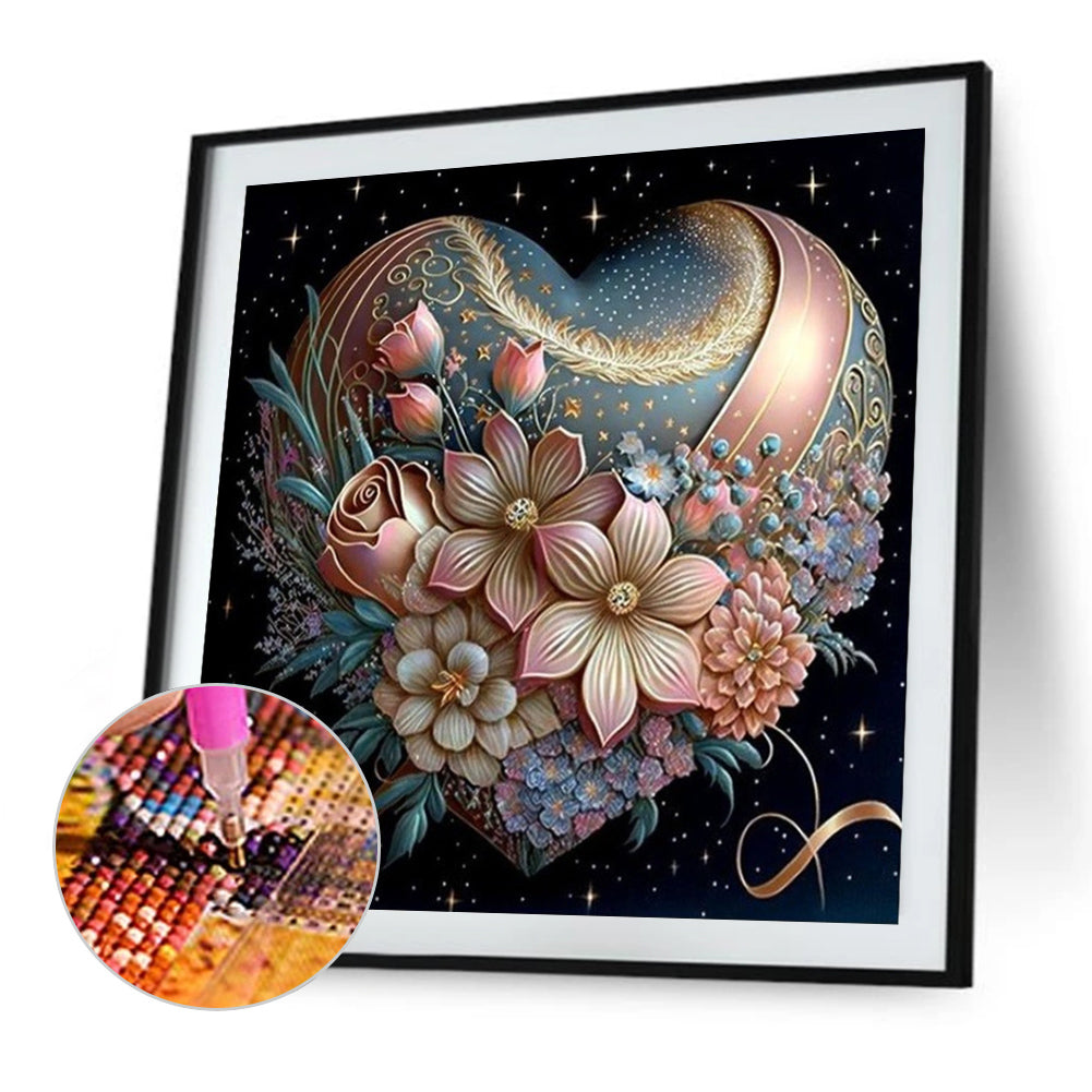Rose Love Gift - Full Round Drill Diamond Painting 40*40CM