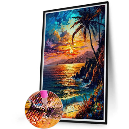 Coconut Beach - Full Round Drill Diamond Painting 40*60CM