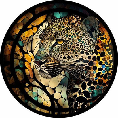 Glass Painting Leopard - Full Round Drill Diamond Painting 30*30CM