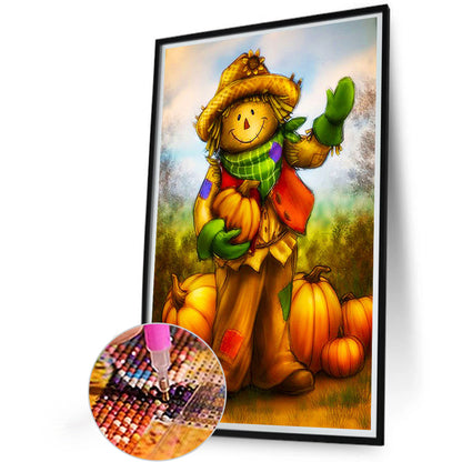 Pumpkin Scarecrow - Full Round Drill Diamond Painting 40*60CM