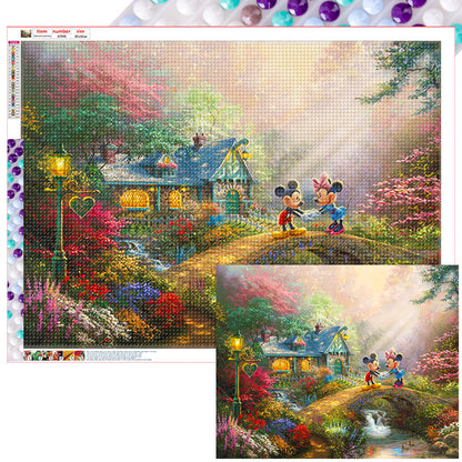 Dancing Mickey Mouse And Minnie Mouse - Full Round Drill Diamond Painting 80*60CM