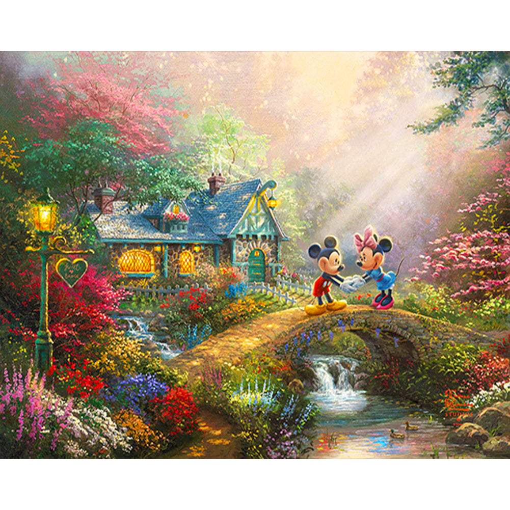 Dancing Mickey Mouse And Minnie Mouse - Full Round Drill Diamond Painting 80*60CM