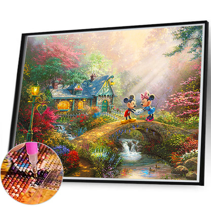 Dancing Mickey Mouse And Minnie Mouse - Full Round Drill Diamond Painting 80*60CM