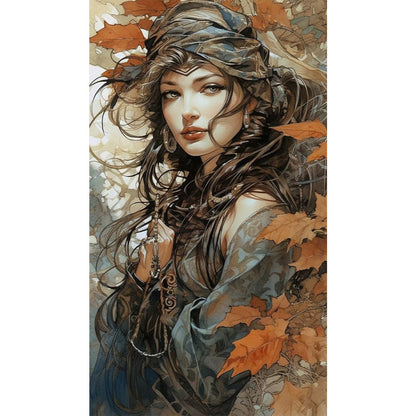 Hijab Woman - Full AB Round Drill Diamond Painting 40*70CM
