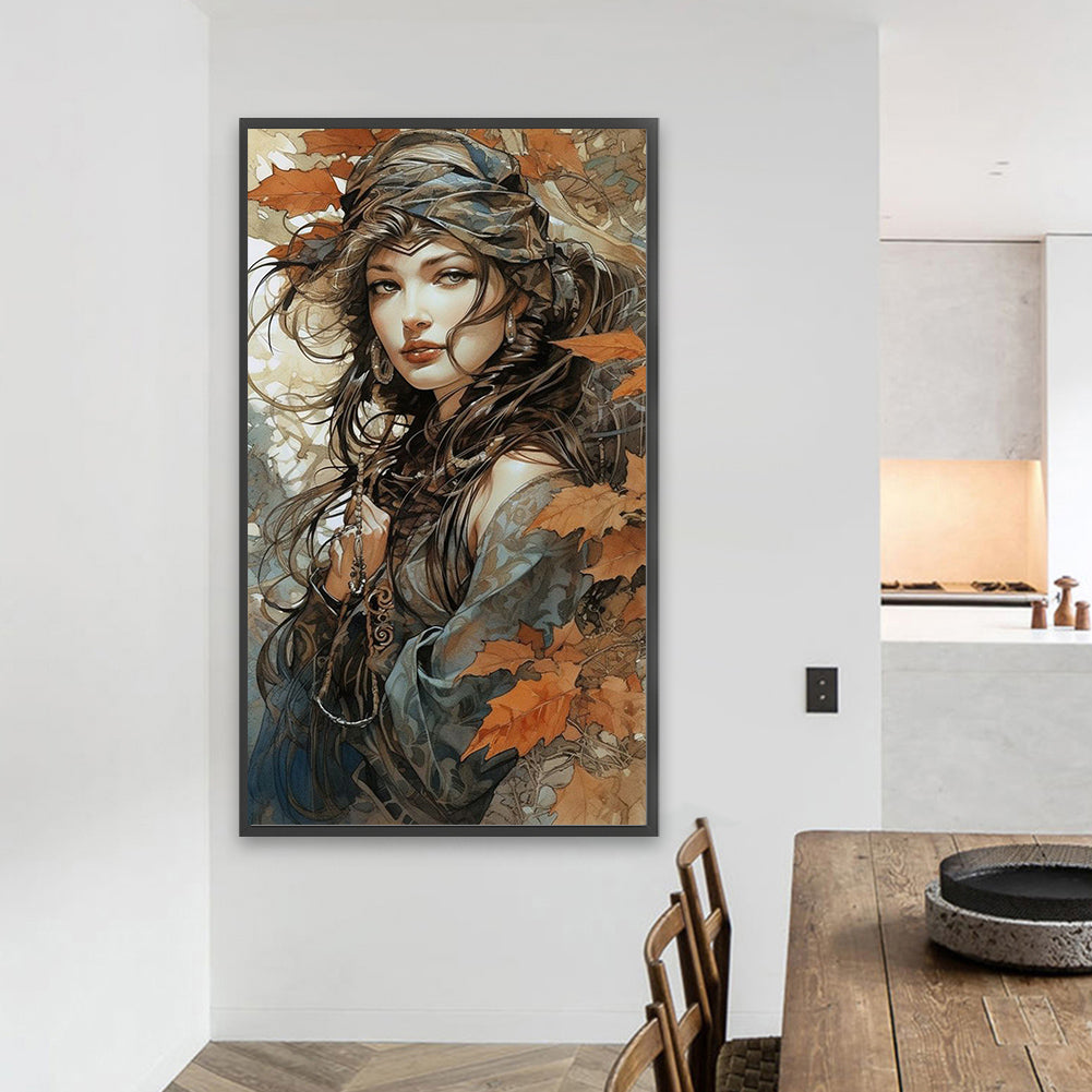 Hijab Woman - Full AB Round Drill Diamond Painting 40*70CM
