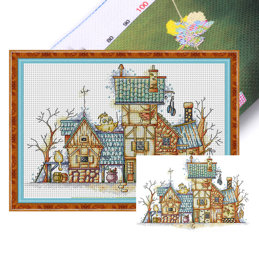 Diagon Alley - 14CT Stamped Cross Stitch 48*33CM(Joy Sunday)