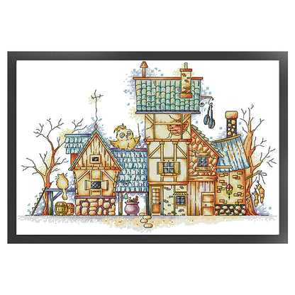 Diagon Alley - 14CT Stamped Cross Stitch 48*33CM(Joy Sunday)