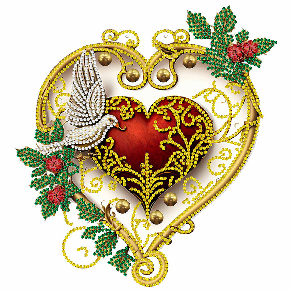 Flower Love - Special Shaped Drill Diamond Painting 30*30CM