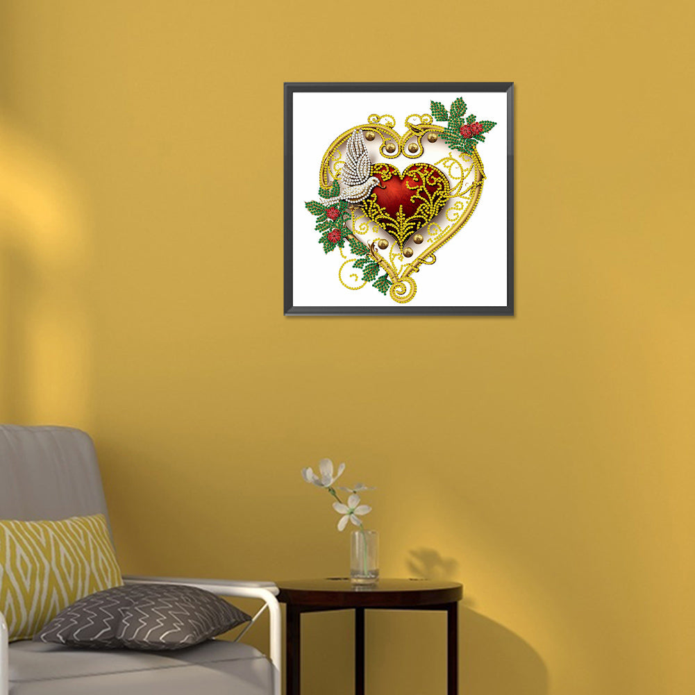 Flower Love - Special Shaped Drill Diamond Painting 30*30CM