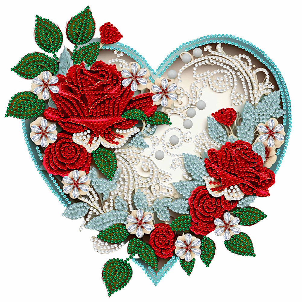 Flower Love - Special Shaped Drill Diamond Painting 30*30CM