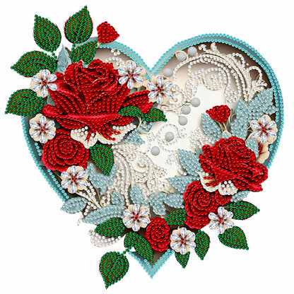 Flower Love - Special Shaped Drill Diamond Painting 30*30CM