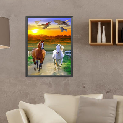 Horse - Full Round Drill Diamond Painting 30*40CM