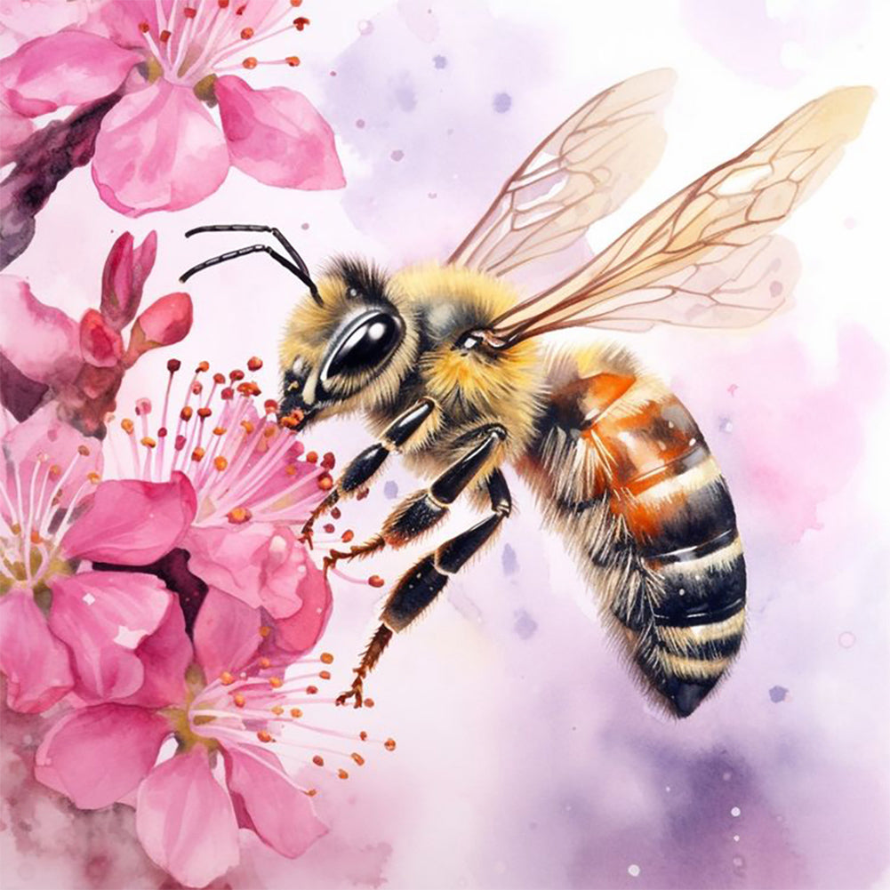 Pollen Bee - Full Round Drill Diamond Painting 30*30CM