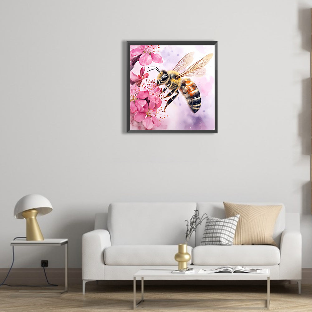 Pollen Bee - Full Round Drill Diamond Painting 30*30CM