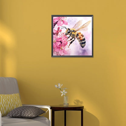 Pollen Bee - Full Round Drill Diamond Painting 30*30CM