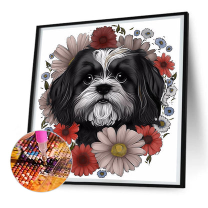 Puppy - Full Round Drill Diamond Painting 30*30CM