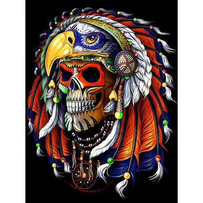 Indian Skull - Full Round Drill Diamond Painting 30*40CM