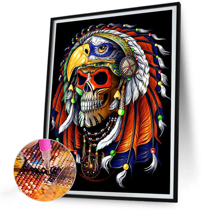 Indian Skull - Full Round Drill Diamond Painting 30*40CM