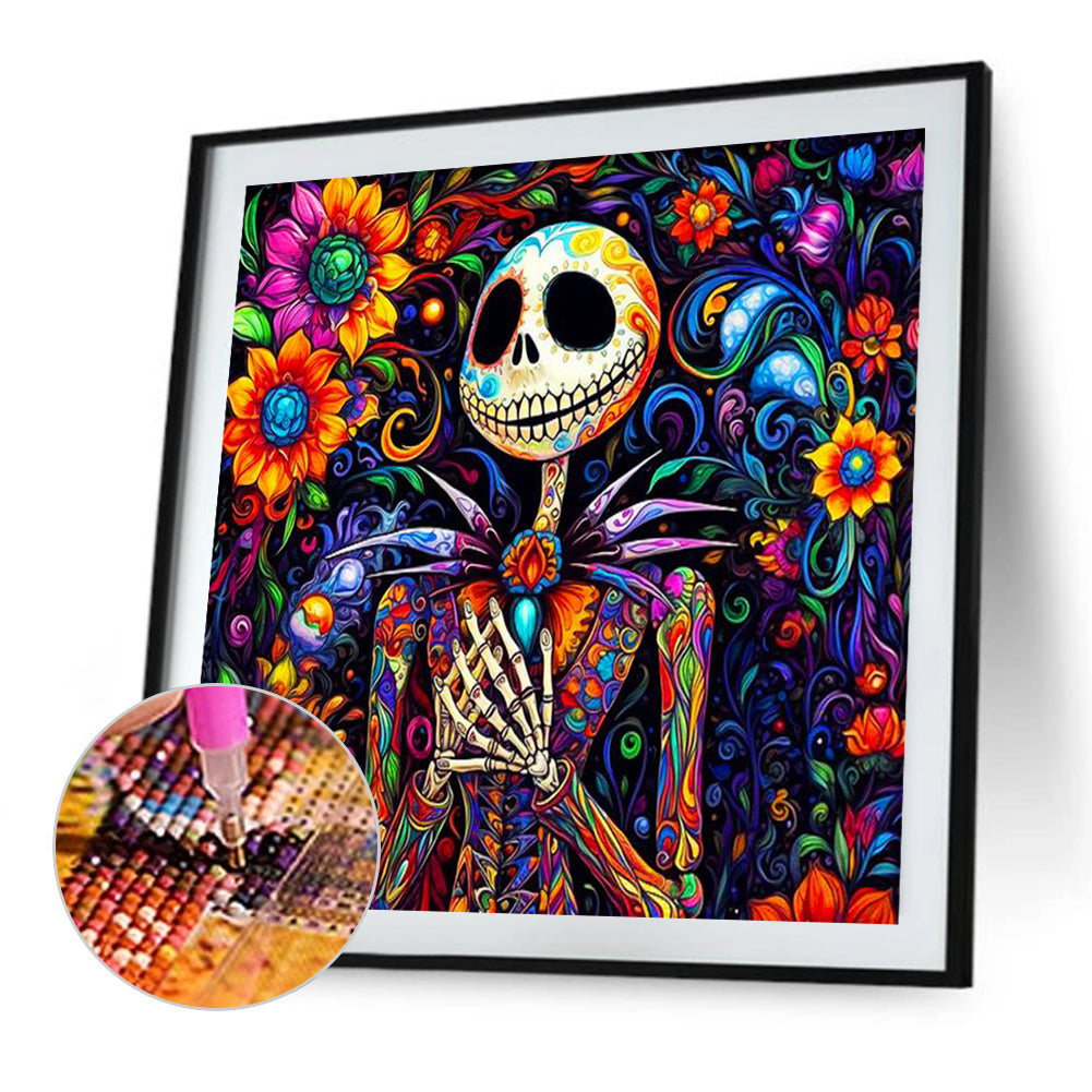 Painted Skeleton Jack - Full Round Drill Diamond Painting 40*40CM