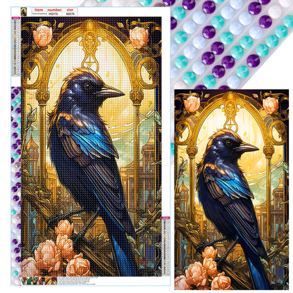 Window Black Crow - Full Round Drill Diamond Painting 40*70CM