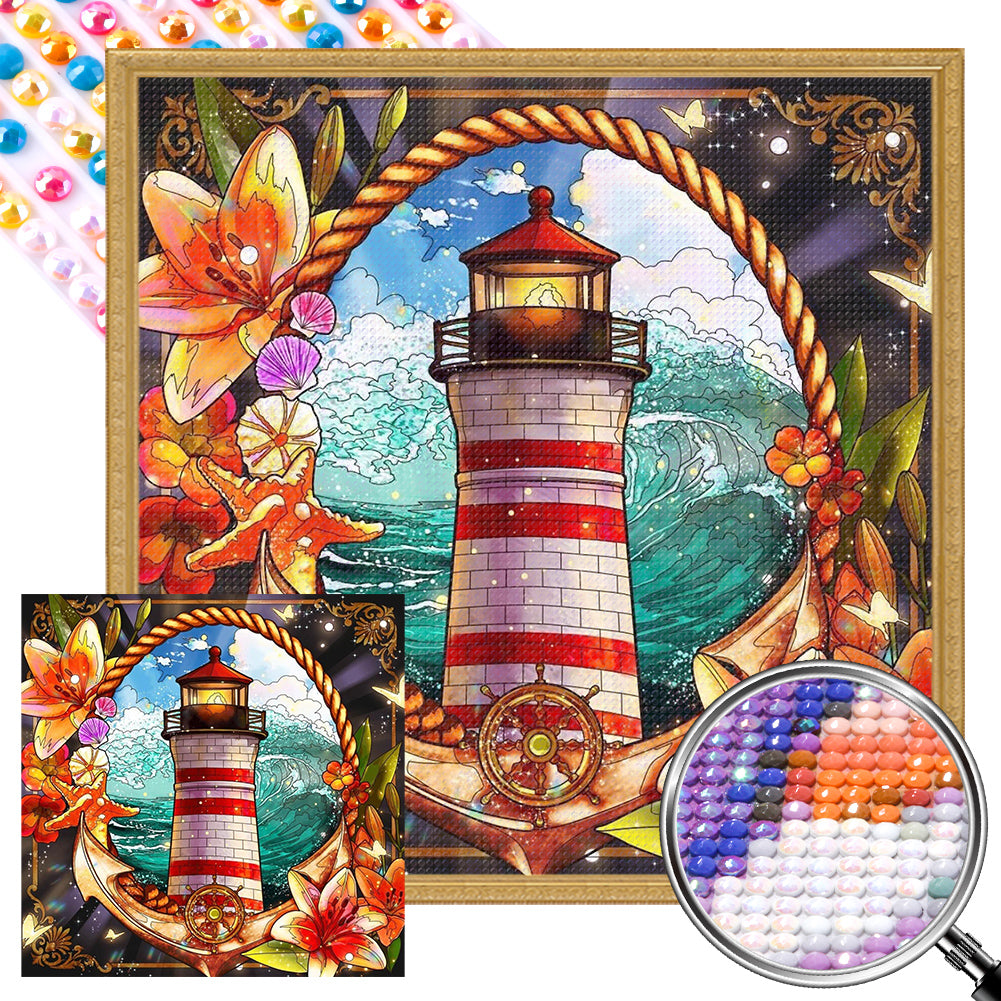 Lighthouse - Full AB Round Drill Diamond Painting 40*40CM