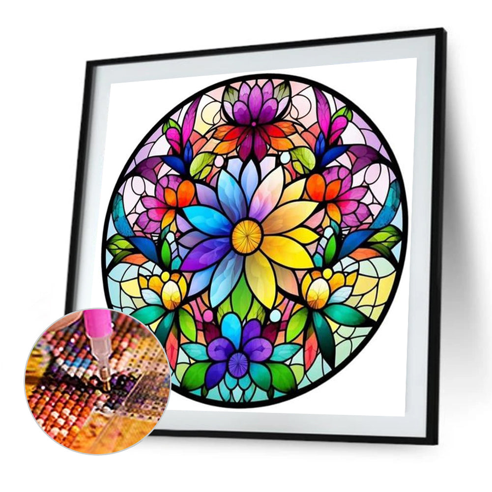 Glass Painting - Full AB Round Drill Diamond Painting 40*40CM